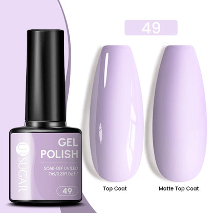 7Ml Champagne Gold Sequins Gel Nail Polish Bright Sparkling Glitter French Semi Permanent Nail Painting UV Gel
