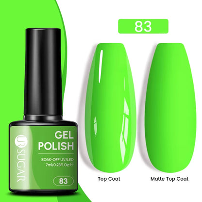 7Ml Champagne Gold Sequins Gel Nail Polish Bright Sparkling Glitter French Semi Permanent Nail Painting UV Gel