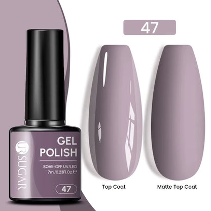 7Ml Champagne Gold Sequins Gel Nail Polish Bright Sparkling Glitter French Semi Permanent Nail Painting UV Gel