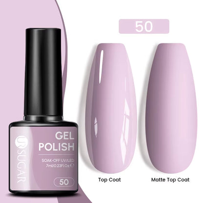 7Ml Champagne Gold Sequins Gel Nail Polish Bright Sparkling Glitter French Semi Permanent Nail Painting UV Gel
