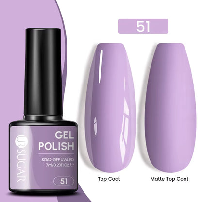 7Ml Champagne Gold Sequins Gel Nail Polish Bright Sparkling Glitter French Semi Permanent Nail Painting UV Gel
