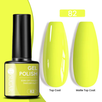 7Ml Champagne Gold Sequins Gel Nail Polish Bright Sparkling Glitter French Semi Permanent Nail Painting UV Gel