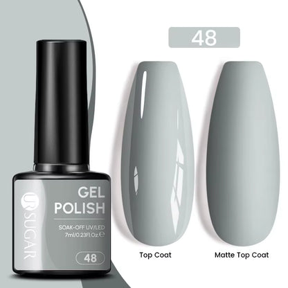 7Ml Champagne Gold Sequins Gel Nail Polish Bright Sparkling Glitter French Semi Permanent Nail Painting UV Gel