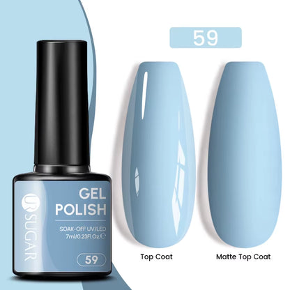 7Ml Champagne Gold Sequins Gel Nail Polish Bright Sparkling Glitter French Semi Permanent Nail Painting UV Gel