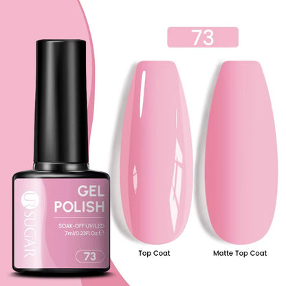 7Ml Champagne Gold Sequins Gel Nail Polish Bright Sparkling Glitter French Semi Permanent Nail Painting UV Gel