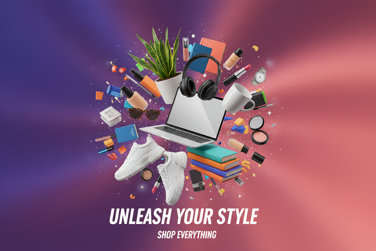give me an image that would be for a store you can buy anything at and that is eye catching 